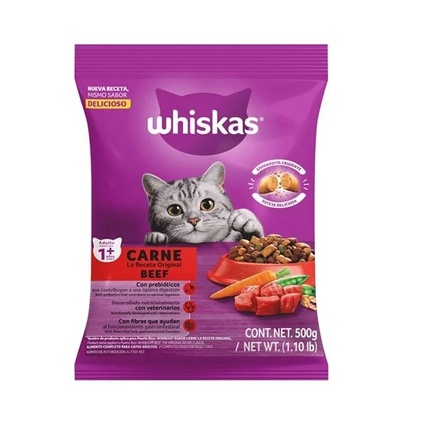 WHISKAS CARNE ORIGINAL 500 GR