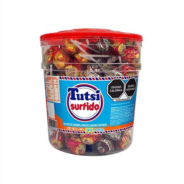 PALETA TUTSI CHUPA POP CEREZA VITROLERO C/100 PZ