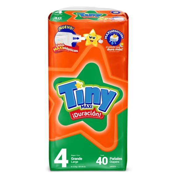 PAÑAL TINY GRANDE CON 40 PIEZAS