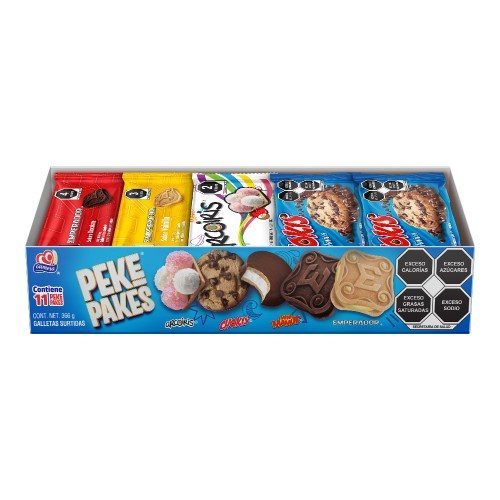 GALLETAS PEKEPACKES SURTIDO GAMESA 374 GR C/14 PIEZAS