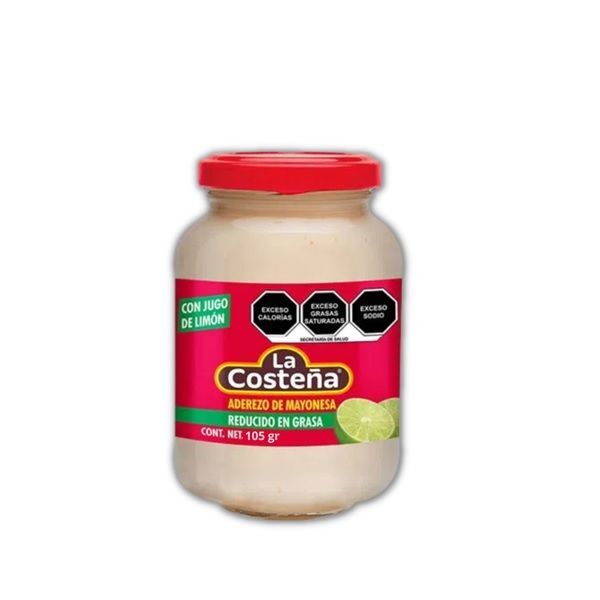 MAYONESA LA COSTEÑA CON JUGO LIMIN REDUCIDA EN GRASA 105 GR
