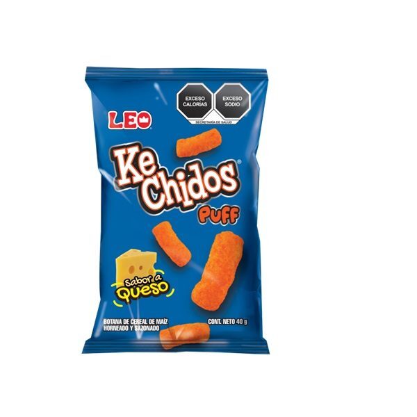 KE CHIDOS PUFF QUESO LEO C/10 DE 40 GR