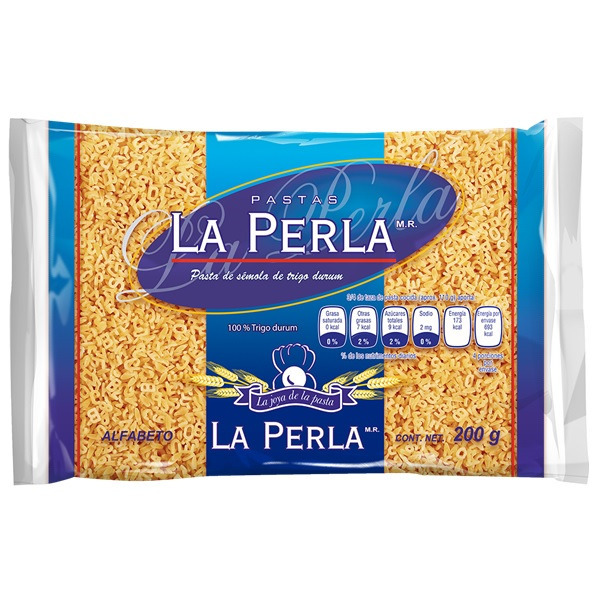 PASTA LA PERLA 200 GR LETRAS