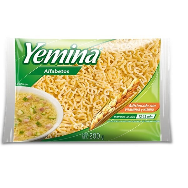 PASTA YEMINA 200 GR ALFABETO