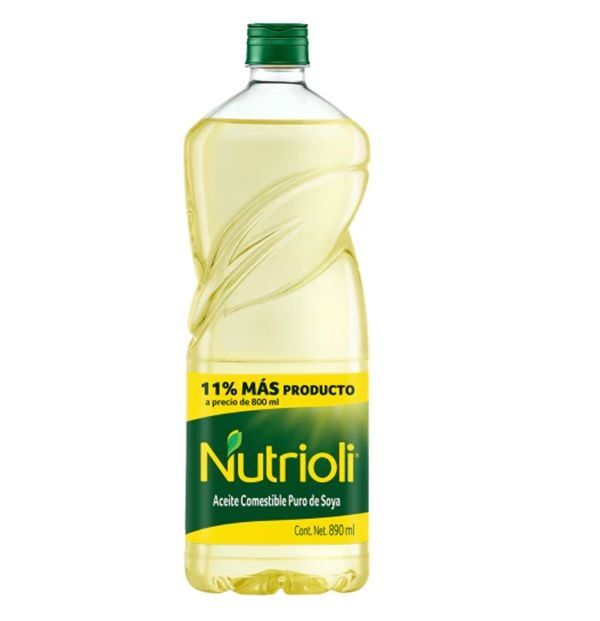 ACEITE NUTRIOLI 800 ML 100% PURO DE SOYA